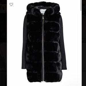 DEREK LAM 10 CROSBY hooded faux fur puffer jacket